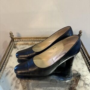 Etienne Aigner Shoes Womens Size 9.5 Black‎ Leather Pumps Heels Dress Dreamer